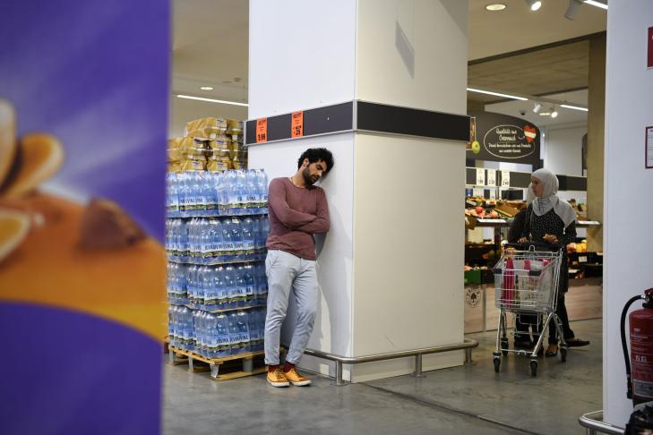 Anna Jermolaewa, Research for Sleeping Positions, 2006/2019 at Lidl food market (former General ...